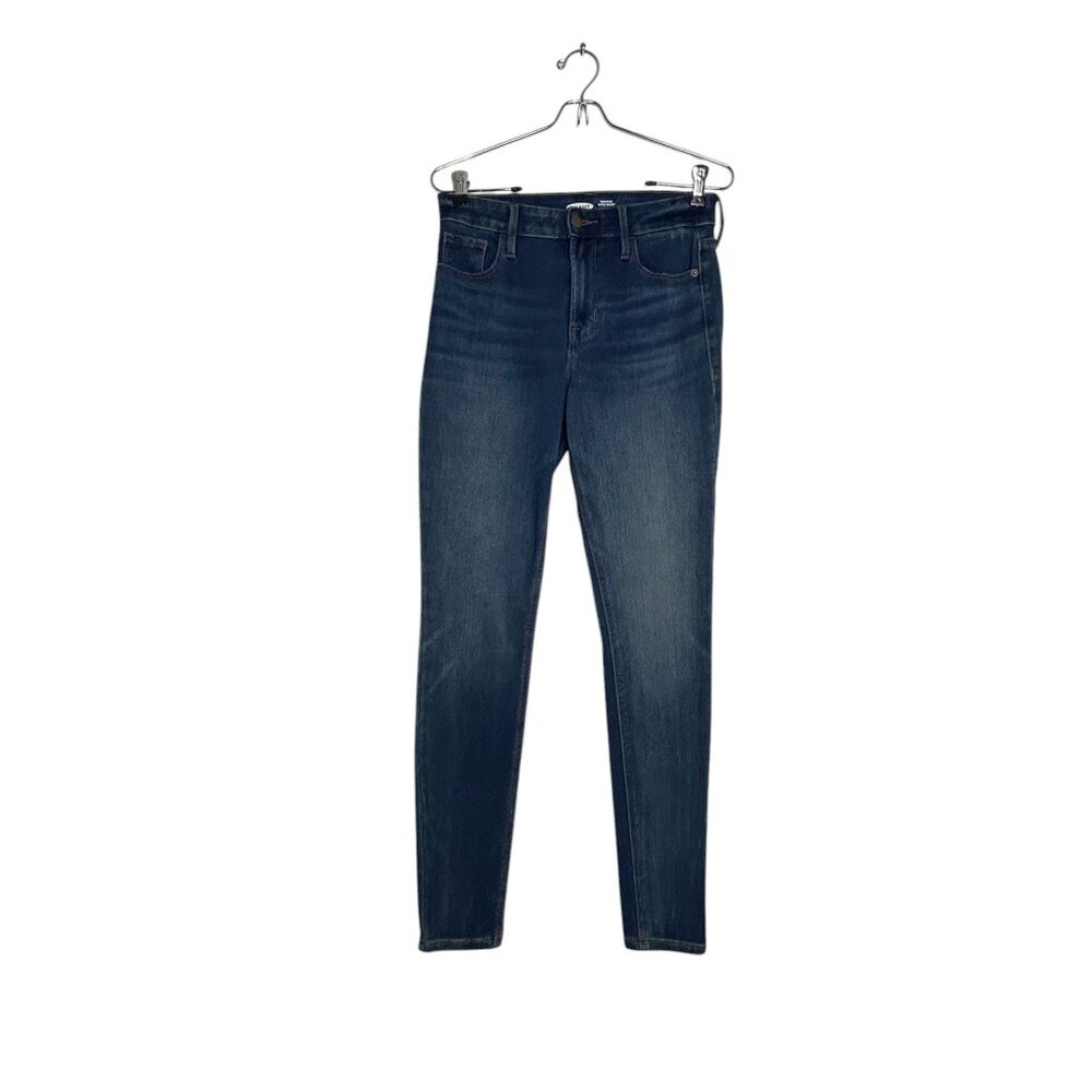 Old Navy Women's Rockstar Super Skinny High Rise Jeans in Med Blue - Sz 4